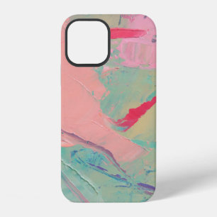 Meerkleurige olie verft textuur. Abstracte art bac iPhone 12 Hoesje
