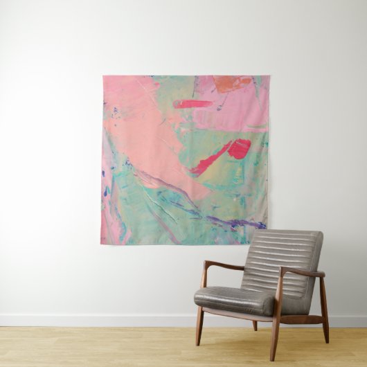 Meerkleurige olie verft textuur. Abstracte art bac Wandkleed (In situ)