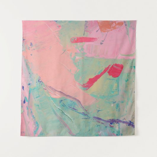 Meerkleurige olie verft textuur. Abstracte art bac Wandkleed (Voorkant)