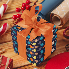 Meerkleurige olifant Cartoon Cadeaupapier