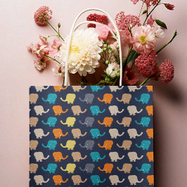 Meerkleurige olifant Cartoon Groot Cadeauzakje