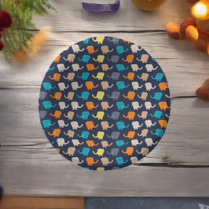 Meerkleurige olifant Cartoon Papieren Kommen