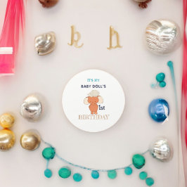 Meerkleurige olifant Cartoon Ronde Sticker