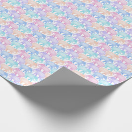 Meerkleurige olifanten Baby shower Birthday Cadeaupapier