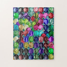 Meerkleurige onregelmatige ronde legpuzzel