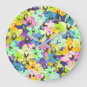 meerkleurige orchidee-mozaïek, grote klok