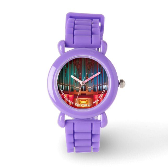 Meerkleurige orgelpijpen horloge (Voorkant)