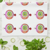 Meerkleurige Ornamenten keukenhanddoeken (Gevouwen)