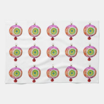 Meerkleurige Ornamenten keukenhanddoeken