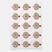 Meerkleurige Ornamenten keukenhanddoeken (Verticaal)