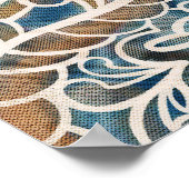 Meerkleurige Paisley Hand-getrokken print (Hoek)