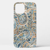 Meerkleurige Paisley Hand-getrokken print Case-Mate iPhone Case (Achterkant)