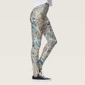 Meerkleurige Paisley Hand-getrokken print Leggings (Rechts)