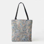 Meerkleurige Paisley Hand-getrokken print Tote Bag (Achterkant)