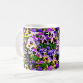 Meerkleurige Pansy Flowers mok (Voorkant links)