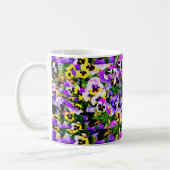 Meerkleurige Pansy Flowers mok (Links)