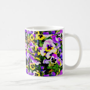 Meerkleurige Pansy Flowers mok
