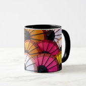 Meerkleurige paraplu's: Luang Prabang-markt Mok (Voorkant rechts)