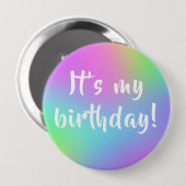 Meerkleurige pastel gepersonaliseerd ronde button 4,0 cm (Voorkant /achterkant)