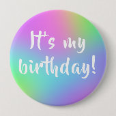 Meerkleurige pastel gepersonaliseerd ronde button 4,0 cm (Voorkant)