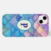 Meerkleurige pastel gepersonaliseerde zeemeermin Case-Mate iPhone case (Achterkant (horizontaal))