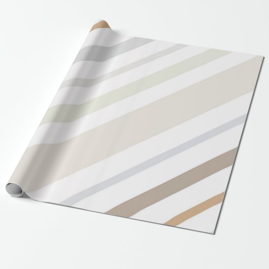 Meerkleurige pastel gestreept cadeaupapier (Uitgerold)