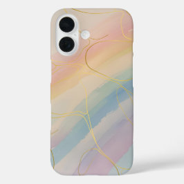 Meerkleurige pastel telefoonhoes iPhone 16 hoesje