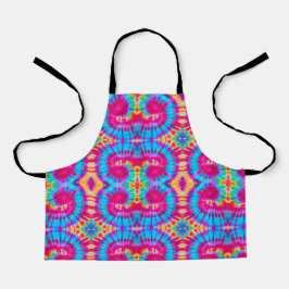 Meerkleurige patronen Stropdas-kleurstofscherm Schort