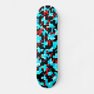 Meerkleurige patroonkoel skateboard