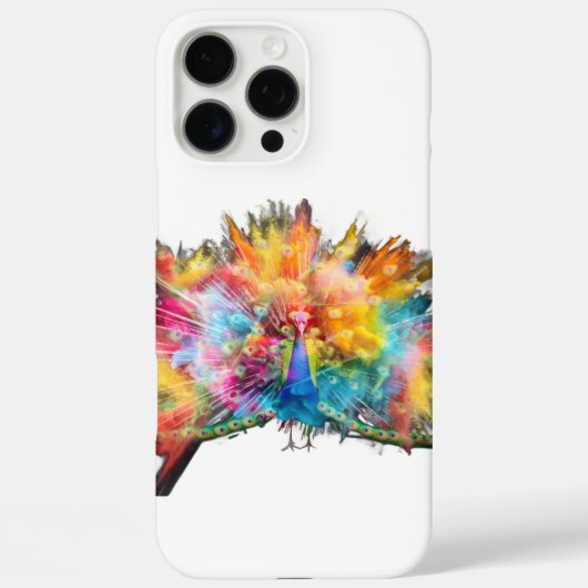 Meerkleurige pauw I-phone case (Achterkant)