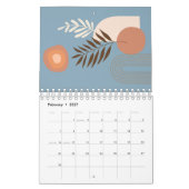 Meerkleurige Plant Leaf Boho Sun Kalender (Feb 2027)