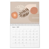 Meerkleurige Plant Leaf Boho Sun Kalender (Mar 2027)