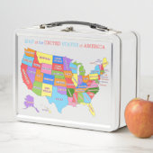 Meerkleurige plattegrond van de Amerikaanse landbo (In situ)