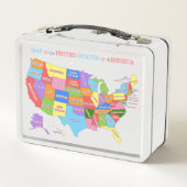 Meerkleurige plattegrond van de Amerikaanse landbo (Achterkant)