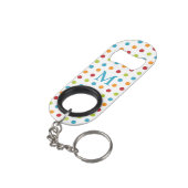 Meerkleurige poka Dots Monogram Mini Flessenopener (Achterkant Gekanteld)