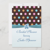 Meerkleurige polka dot Bridal douche Uitnodiging (Voorkant)