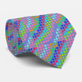 meerkleurige polka dot strepen stropdas (Opgerold)