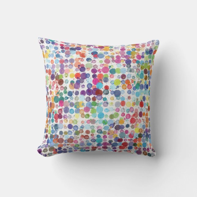 Meerkleurige Polka Spot Pillow Kussen (Voorkant)