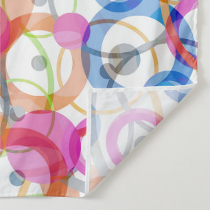 Meerkleurige polka-stippen, cirkels op een wit wandkleed