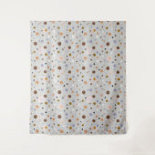 Meerkleurige polka stippen op grijs. wandkleed (Voorkant)