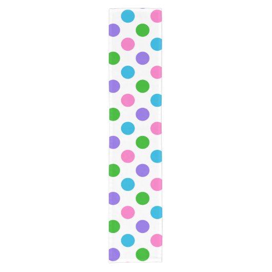 Meerkleurige poolpunten korte tafelloper (Voorkant)