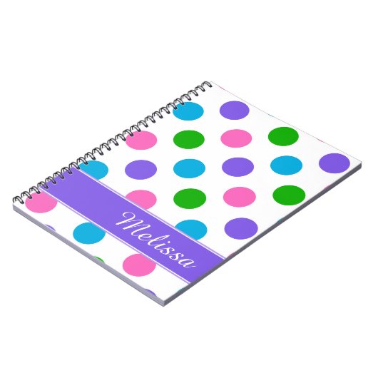 Meerkleurige poolpunten notitieboek (Linkerzijde)