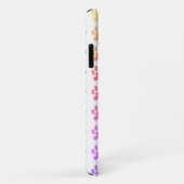 Meerkleurige pootafdrukken op wit Case-Mate iPhone case (Achterkant/rechts)