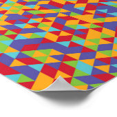 Meerkleurige Posters wandkunst | Patroon Poster (Hoek)