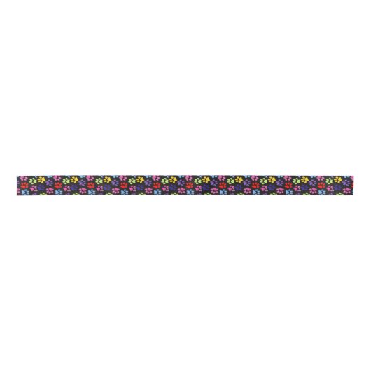 Meerkleurige poten satijnen lint (Voorkant)