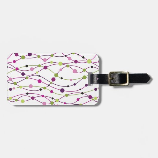 Meerkleurige puntachtergrond bagagelabel (Voorkant horizontaal)