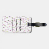 Meerkleurige puntachtergrond bagagelabel (Achterkant horizontaal)