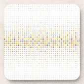 Meerkleurige puntachtergrond bier onderzetter (Voorkant)