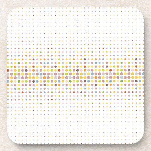Meerkleurige puntachtergrond bier onderzetter (Voorkant)
