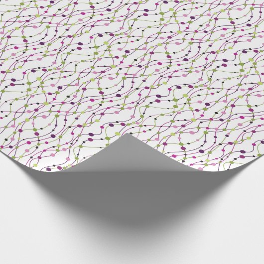 Meerkleurige puntachtergrond cadeaupapier (Hoek)